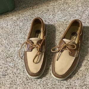 Rockport Men's Tan and Brown Boat Shoes